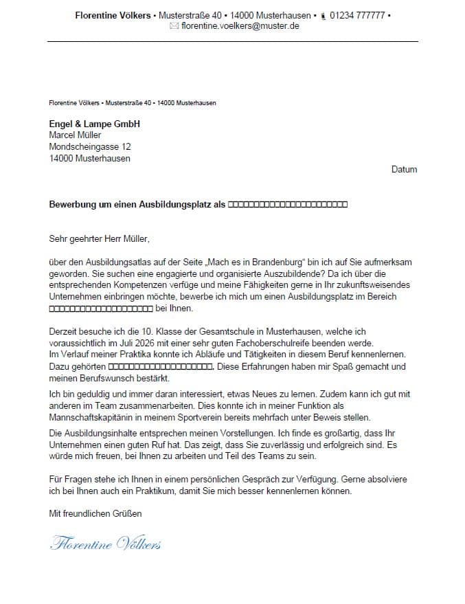 Welche Inhalte sollte ein Anschreiben zu einer Bewerbung haben?
